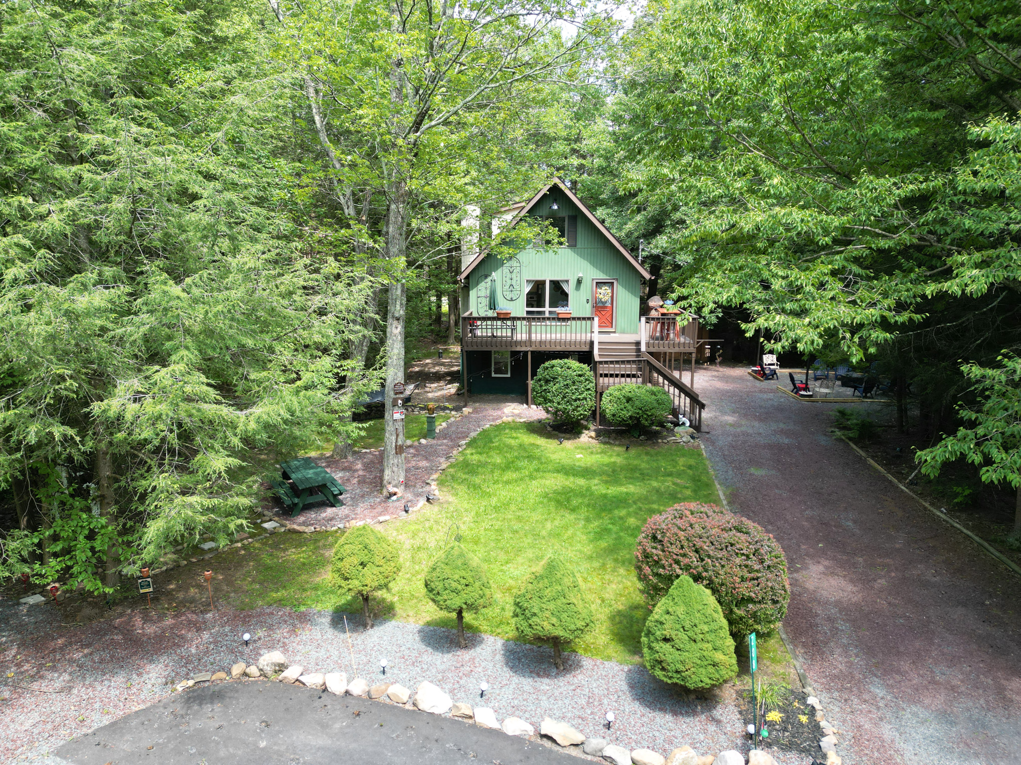 Aerial view of the property